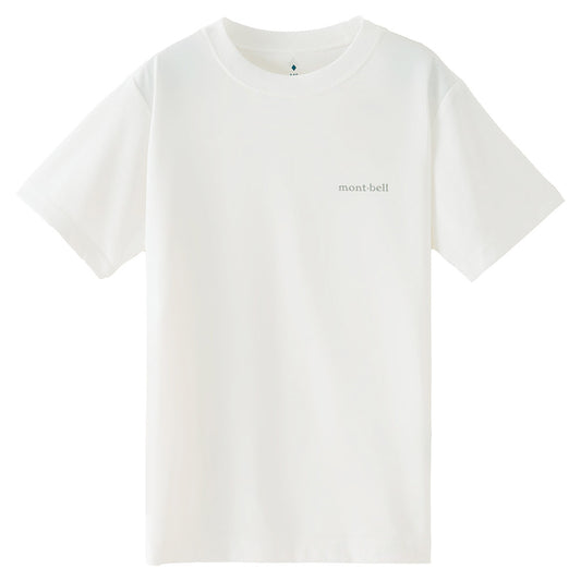 Japanese children's clothing mont-bell UV protection / quick-drying / odor-suppressing fine logo short-sleeved T-shirt 130-160cm boys'/girls' summer TOPS