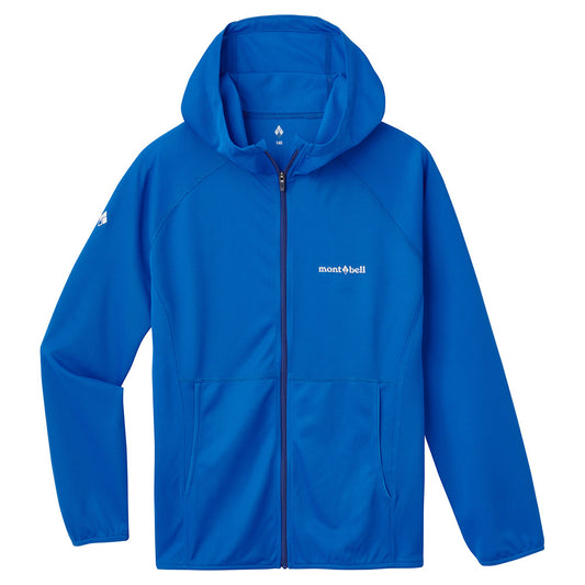 Japanese children's clothing mont-bell UV protection / high water absorption quick drying / breathable hooded zip-up jacket 130-160cm boys / girls summer outerwear