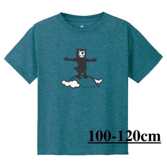 Mont-Bell (Japan) UV-resistant, moisture-absorbing, quick-drying, and odor-suppressing Mountain Bear top (100-160cm/XS-XL) for adults, boys, and girls (summer TOPS)