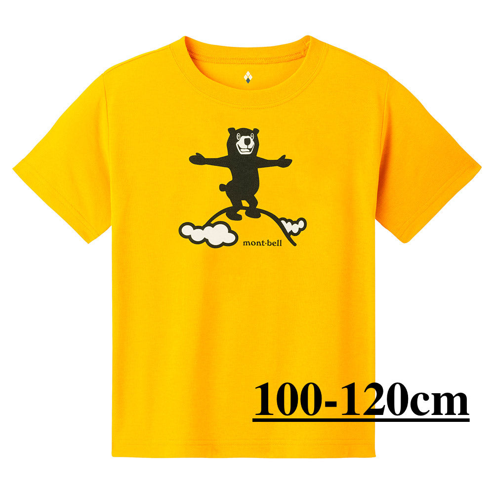 Mont-Bell (Japan) UV-resistant, moisture-absorbing, quick-drying, and odor-suppressing Mountain Bear top (100-160cm/XS-XL) for adults, boys, and girls (summer TOPS)