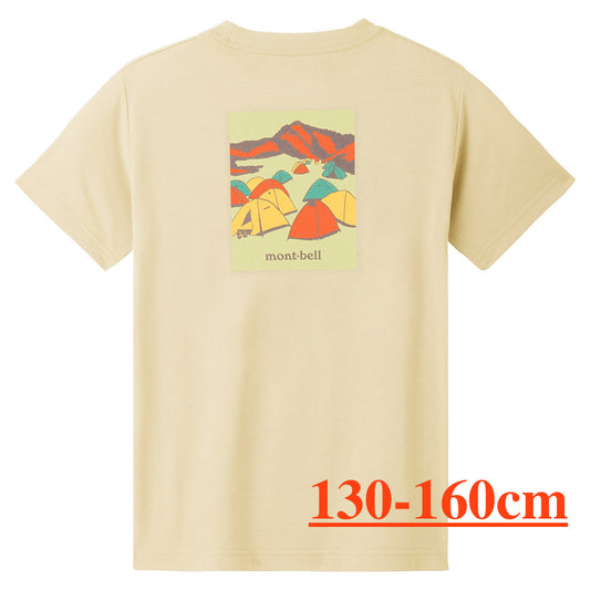 Japanese children's clothing mont-bell UV protection / quick-drying / odor-suppressing pre-dawn camping top 130-160cm / XS-XL adult / boy's / girl's summer TOPS