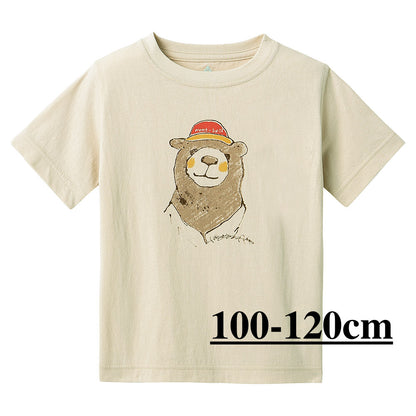 Japanese children's clothing mont-bell organic cotton / UV protection / breathable / moisture wicking bear short-sleeved T-shirt 100-160cm boys / girls summer TOPS