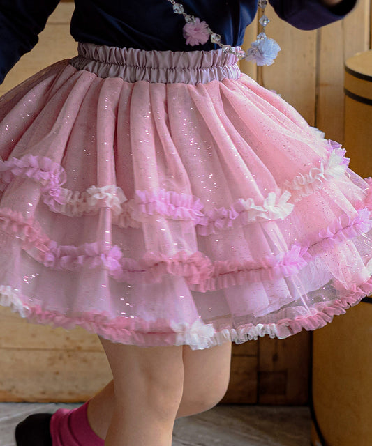 Japanese children's clothing panpantutu perfect pink tutu skirt 70-145cm girls newborn baby summer SKIRTS 