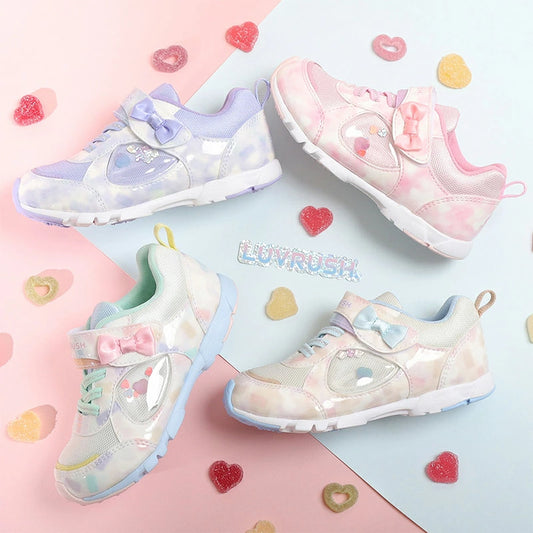 Moonstar LUVRUSH Ag+ antibacterial, odor-resistant, and wear-resistant soles for children with healthy functions. 15-23cm for girls. (Direct from Japan)