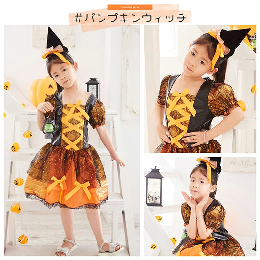 日本直送  魔女 100-120cm 女童款 萬聖節 Cosplay服裝 Halloween攪鬼特輯