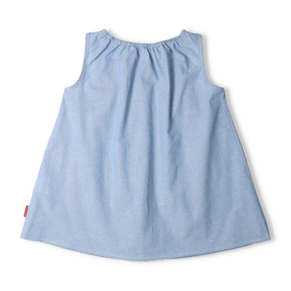 Japanese Moujonjon children's clothing embroidered pocket vest dress 90-140cm girls summer dresses 