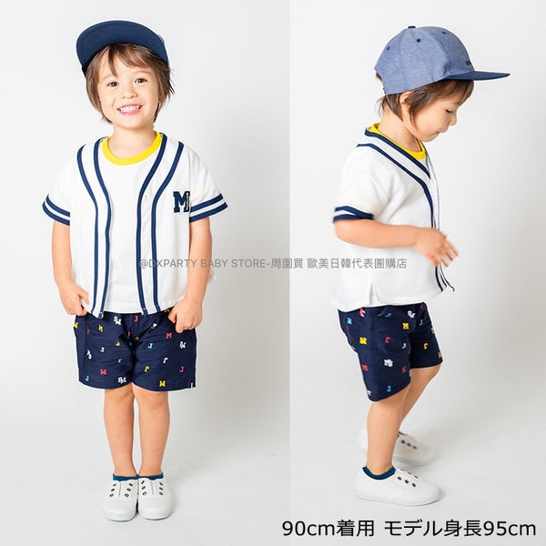 日本童裝 Moujonjon 棒球襯衫 90-140cm 男童款 夏季 TOPS
