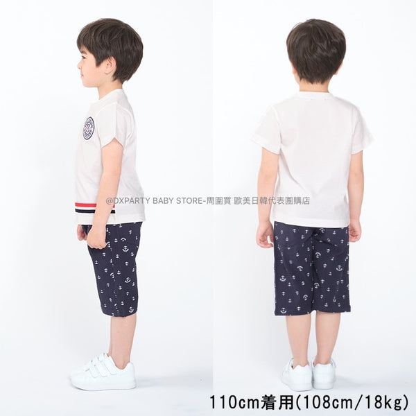 日本童裝 Moujonjon 水手LOGO上衣 80-140cm 男童款 夏季 TOPS