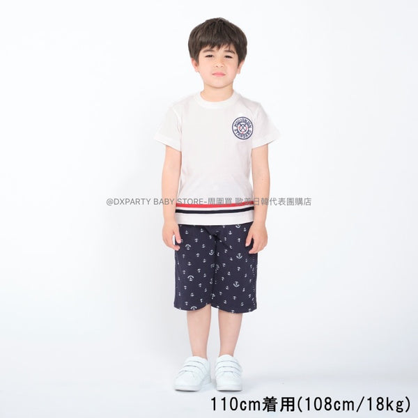 日本童裝 Moujonjon 水手LOGO上衣 80-140cm 男童款 夏季 TOPS