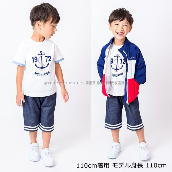 日本童裝 Moujonjon 水手LOGO上衣 80-140cm 男童款 夏季 TOPS