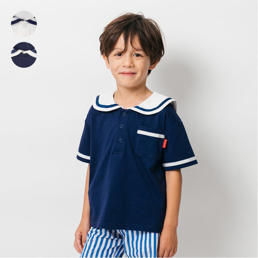 Japanese Moujonjon Sailor-Style Tops (80-120cm) for Boys (Summer) 
