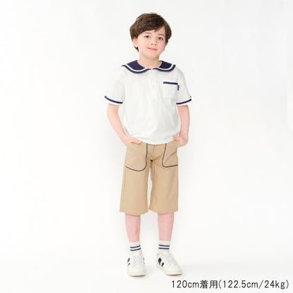 Japanese Moujonjon Sailor-Style Tops (80-120cm) for Boys (Summer) 