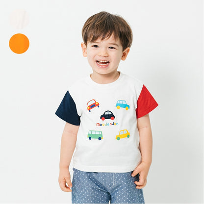 Moujonjon Japanese children's clothing short-sleeved top 80-120cm boys' summer TOPS 