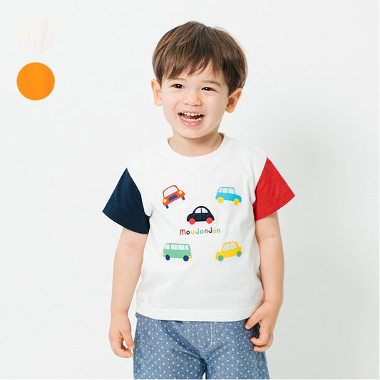 Moujonjon Japanese children's clothing short-sleeved top 80-120cm boys' summer TOPS 