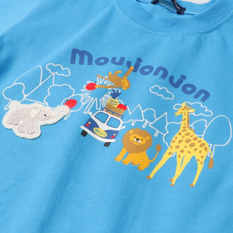 Japanese Moujonjon Animal Print Short-Sleeved Top 80-130cm Boys Summer TOPS 
