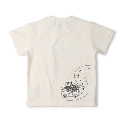Japanese Moujonjon Fruit and Animal Print Short-Sleeved Top 80-130cm Boys Summer TOPS 