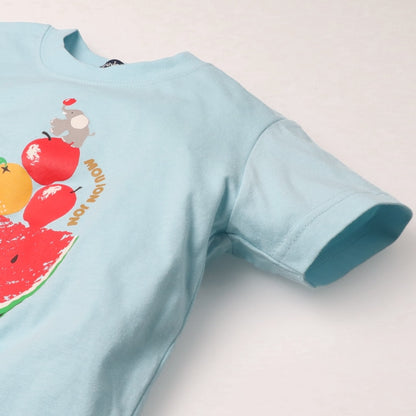 Japanese Moujonjon Fruit and Animal Print Short-Sleeved Top 80-130cm Boys Summer TOPS 
