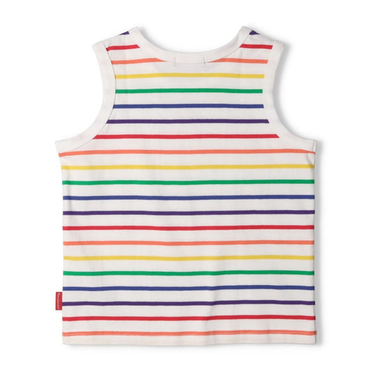 Japanese Moujonjon Rainbow Striped Vest 80-140cm Boys Summer TOPS 