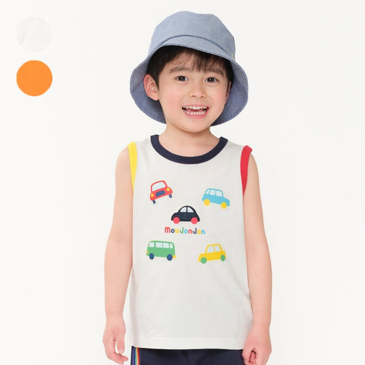 Moujonjon Japanese children's clothing car vest top 80-120cm boys summer TOPS 