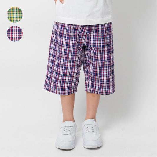Japanese Moujonjon Checkered Shorts 90-140cm Boys Summer PANTS 