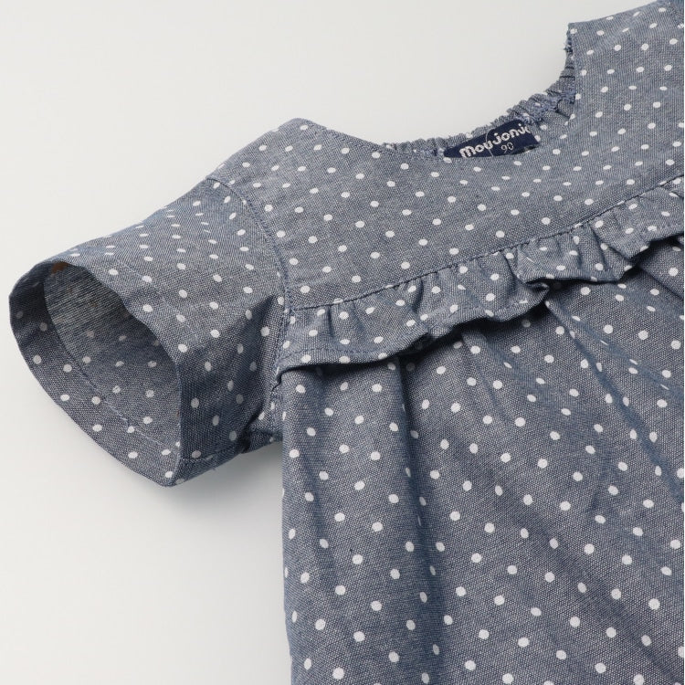 Japanese Moujonjon Polka Dot Dress 90-140cm Girls Summer Dresses 