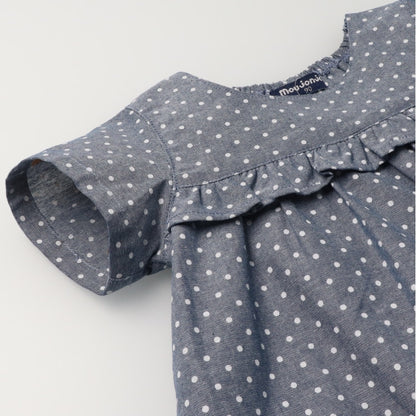 Japanese Moujonjon Polka Dot Dress 90-140cm Girls Summer Dresses 