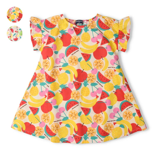 Japanese Moujonjon Fruit Pattern Dress 80-130cm Girls Summer Dresses 