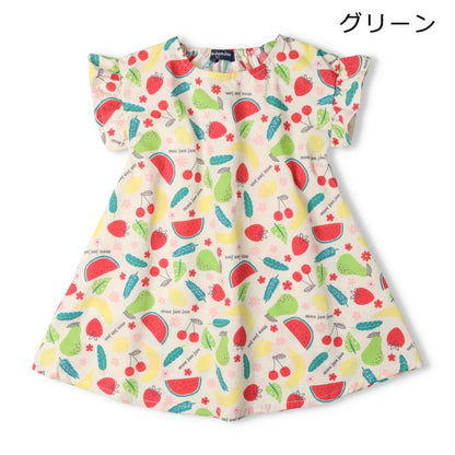Japanese Moujonjon Fruit Pattern Dress 80-130cm Girls Summer Dresses 