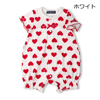 Moujonjon Japanese Children's Clothing Heart-shaped Jumpsuit 70-80cm Girls' Newborn Summer Jumpsuit 