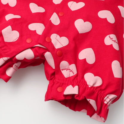 Moujonjon Japanese Children's Clothing Heart-shaped Jumpsuit 70-80cm Girls' Newborn Summer Jumpsuit 