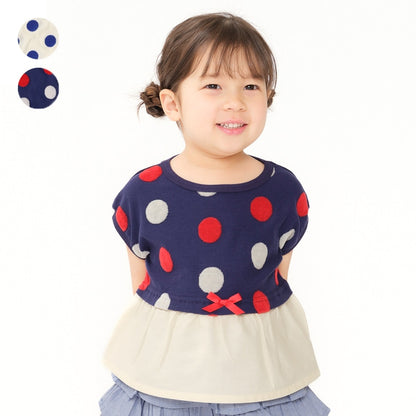 Japanese Moujonjon Polka Dot Tops for Girls (80-140cm) Summer 