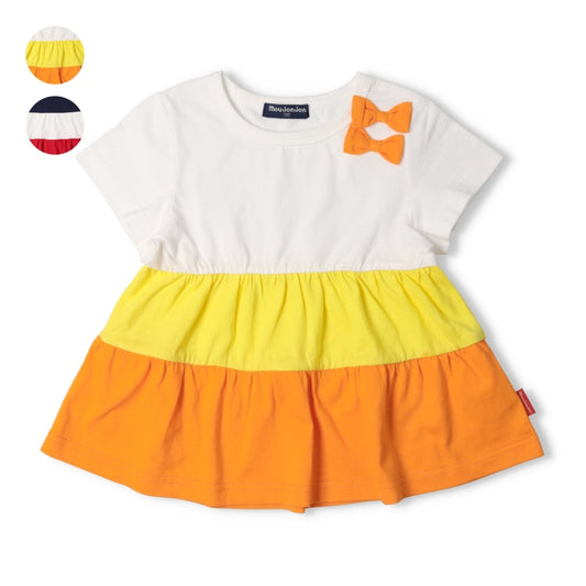 Japanese Moujonjon children's clothing spliced skirt top 80-140cm girls summer TOPS 