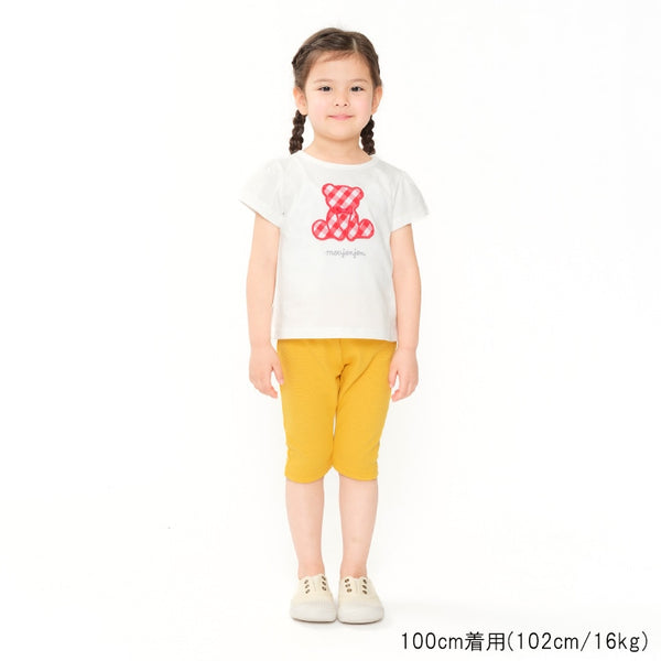日本童裝 Moujonjon 熊和貓貼花短袖上衣 80-140cm 女童款 夏季 TOPS