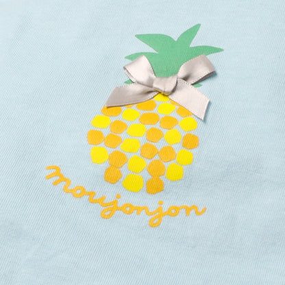 Japanese Moujonjon Fruit Pattern Off-the-Shoulder Top 80-130cm Girls Summer TOPS 