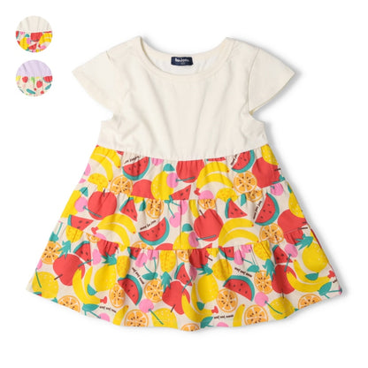 Japanese Moujonjon Fruit Pattern Dress 80-130cm Girls Summer Dresses