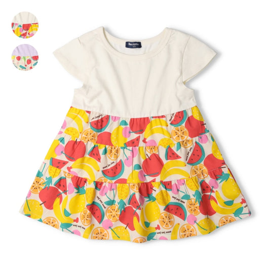 Japanese Moujonjon Fruit Pattern Dress 80-130cm Girls Summer Dresses