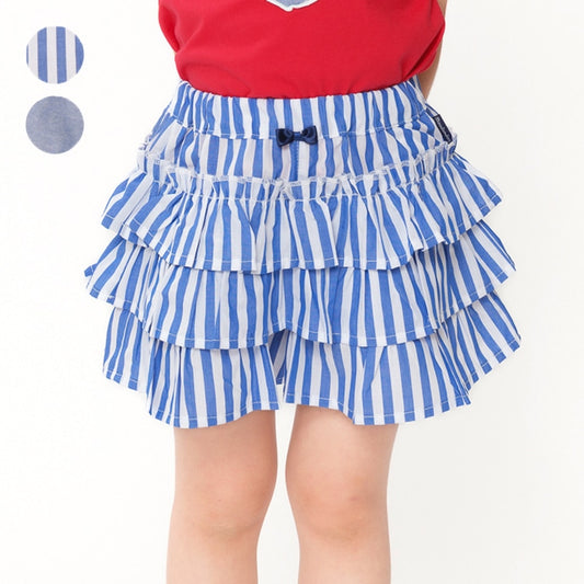 Japanese children's clothing Moujonjon cake layered culottes 90-140cm girls summer PANTS 
