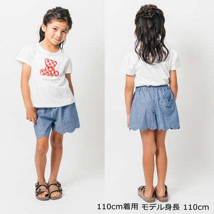Japanese Moujonjon Polka Dot Shorts 90-140cm Girls Summer PANTS 