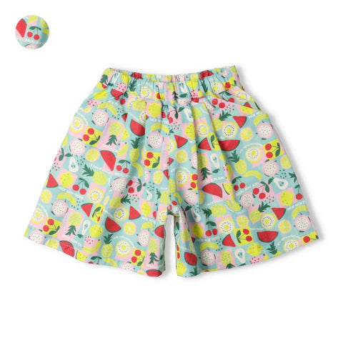 日本童裝 Moujonjon 水果圖案裙褲 80-130cm 女童款 夏季 PANTS