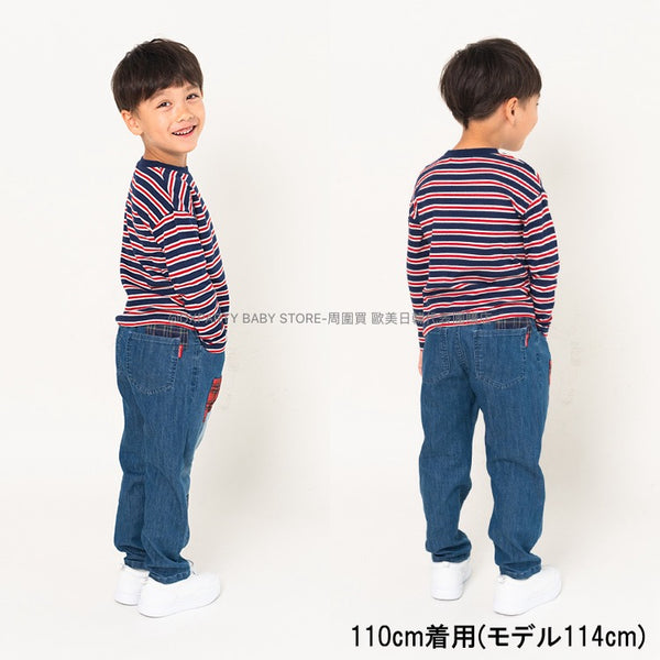 日本童裝 Moujonjon 拼布牛仔褲 90-140cm 男童款 秋季 PANTS