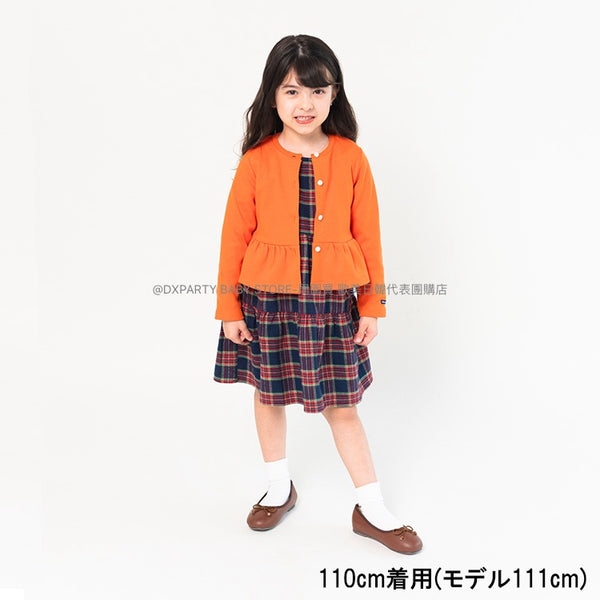 日本童裝 Moujonjon 格仔連身裙 90-140cm 女童款 秋季 DRESSES