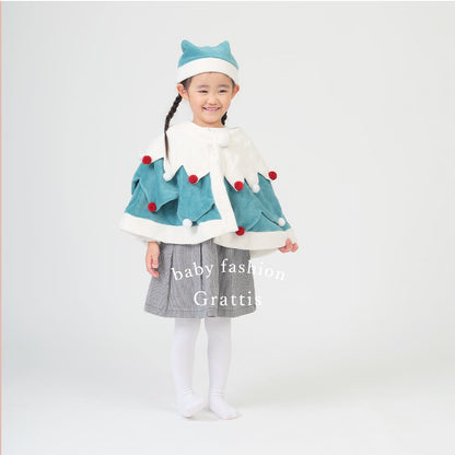 日本童裝 聖誕斗篷及帽套裝 80-110cm 男童款/女童款 初生嬰兒 Christmas 聖誕快樂特輯 聖誕服裝/飾物配件