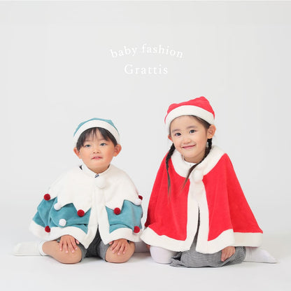 日本童裝 聖誕斗篷及帽套裝 80-110cm 男童款/女童款 初生嬰兒 Christmas 聖誕快樂特輯 聖誕服裝/飾物配件