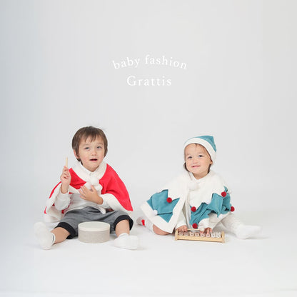 日本童裝 聖誕斗篷及帽套裝 80-110cm 男童款/女童款 初生嬰兒 Christmas 聖誕快樂特輯 聖誕服裝/飾物配件