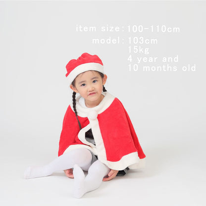 日本童裝 聖誕斗篷及帽套裝 80-110cm 男童款/女童款 初生嬰兒 Christmas 聖誕快樂特輯 聖誕服裝/飾物配件