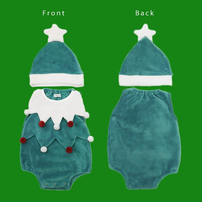 日本童裝 聖誕樹連衣套裝 70-80cm 男童款/女童款 初生嬰兒 Christmas 聖誕快樂特輯 聖誕服裝/飾物配件