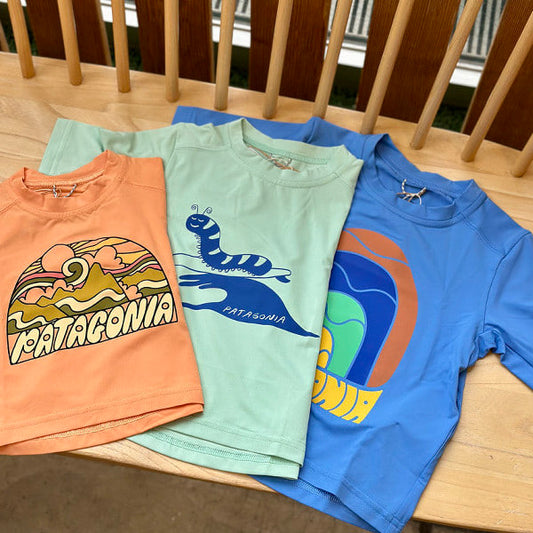 Japanese children's clothing BEAMS Patagonia quick-drying series UV protection short-sleeved tops for boys and girls aged 1-5 years old summer TOPS 