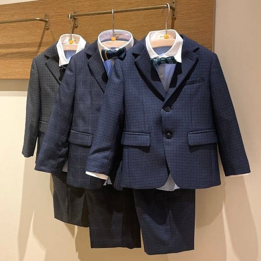 Japanese children's clothing BEAMS mini suit three-piece suit with tie 110-130cm boys' summer outerwear tops pants interviews/banquets/performances 