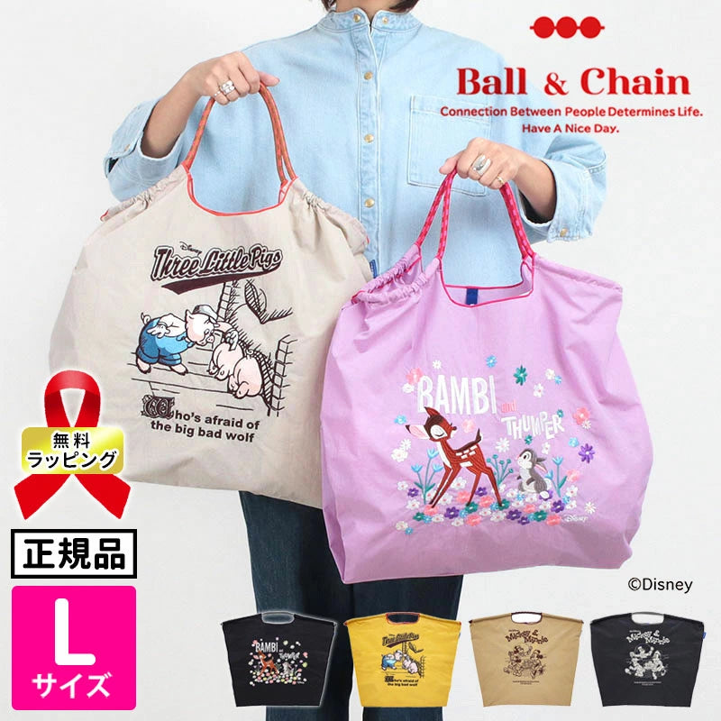 Ball&amp;Chain x Disney Embroidered Eco Bag Size L Series (Directly from Japan) 