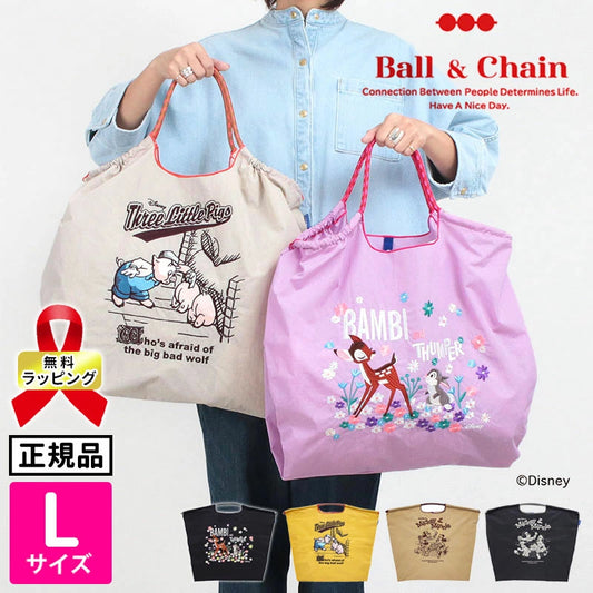 Ball&amp;Chain x Disney Embroidered Eco Bag Size L Series (Directly from Japan) 